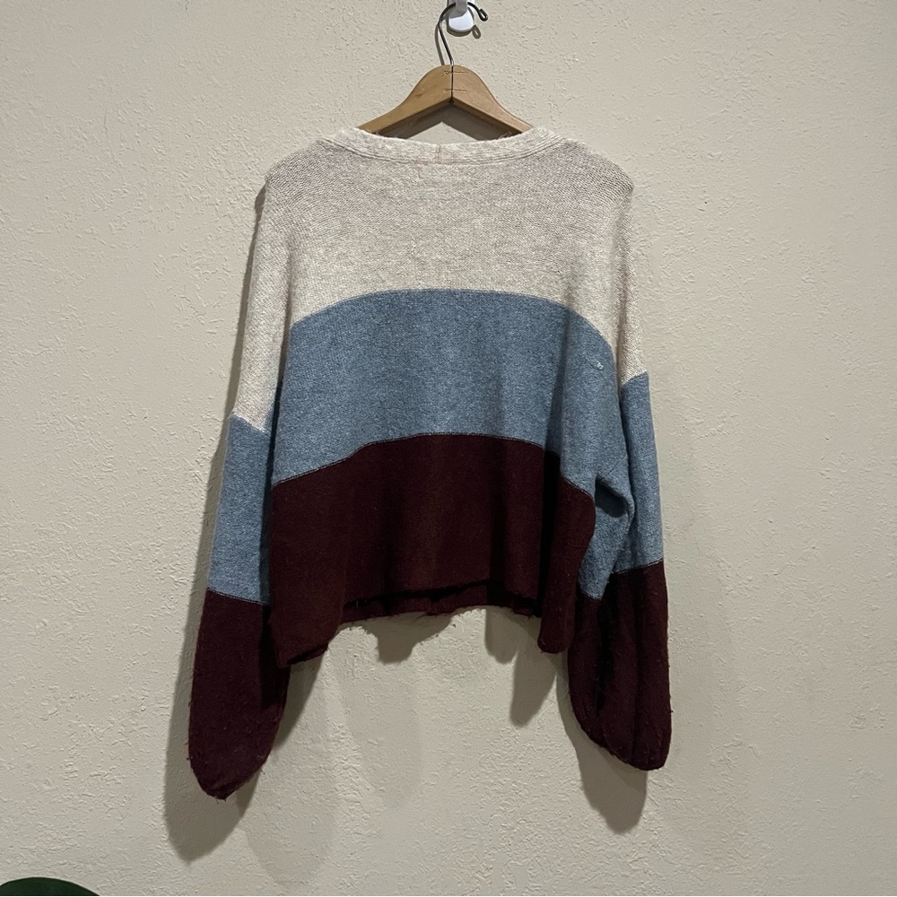 American Eagle Striped Button Front Cardigan - image 3